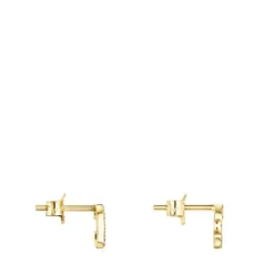 Gold TOUS Good Vibes horseshoe Earrings with Diamonds