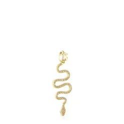 Gold TOUS Good Vibes serpent Pendant with Diamonds