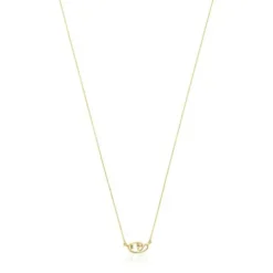 Gold Tsuri necklace with gemstones