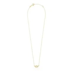 Gold Tsuri necklace with gemstones