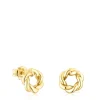Gold Twisted Earrings