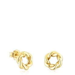 Gold Twisted Earrings
