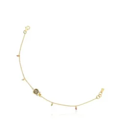 Gold Virtual Garden Bracelet with labradorite and gemstones