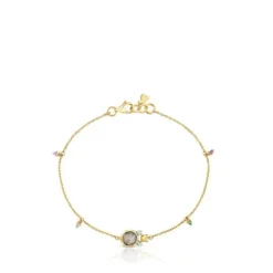 Gold Virtual Garden Bracelet with labradorite and gemstones