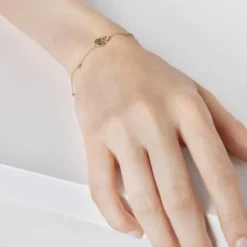 Gold Virtual Garden Bracelet with labradorite and gemstones