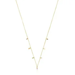 Gold Virtual Garden Necklace with gemstones and charms