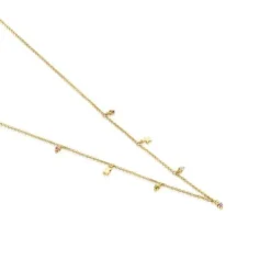 Gold Virtual Garden Necklace with gemstones and charms