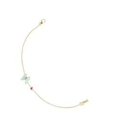 Gold with Amazonite and Ruby Vita Bracelet