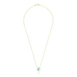 Gold with Amazonite and Ruby Vita Necklace