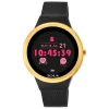 Gold-colored IP steel Rond Connect Watch with mesh strap