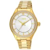 Gold-colored IP Steel T-Shine Watch with cubic zirconia