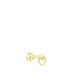 Gold-colored IP steel and amethyst Plump Piercing
