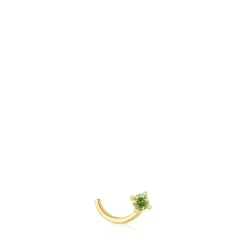 Gold-colored IP steel and garnet and peridot St. Tropez Nose piercing