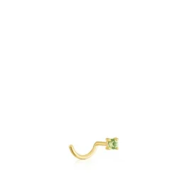 Gold-colored IP steel and garnet and peridot St. Tropez Nose piercing