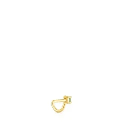 Gold-colored IP steel and garnet and peridot St. Tropez Nose piercing