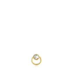 Gold-colored IP steel and labradorite Plump Piercing