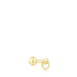 Gold-colored IP steel and labradorite Plump Piercing