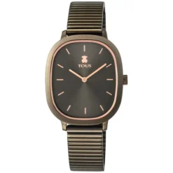 Gray/pink-colored IP steel Heritage Brick Watch