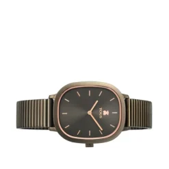 Gray/pink-colored IP steel Heritage Brick Watch