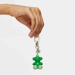 Green metal Key ring Bold Bear
