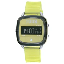 Green polycarbonate Digital watch with silicone strap D-Logo Fresh