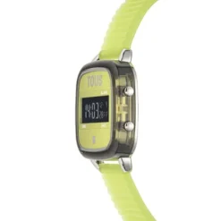 Green polycarbonate Digital watch with silicone strap D-Logo Fresh