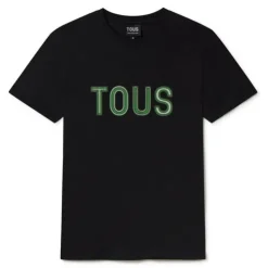 Green short-sleeved T-shirt TOUS Bear Faceted M
