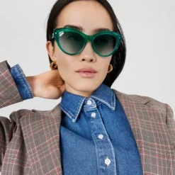 Green Sunglasses Butterfly
