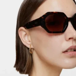 Havana-colored Sunglasses TOUS Geometric
