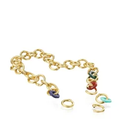 Hold Gems Silver Vermeil Necklace with Gemstones