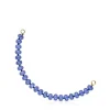 Hold Oval Bracelet with 18kt gold plating over silver and blue quartzite