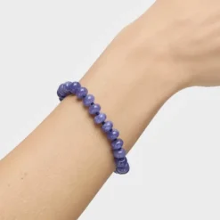 Hold Oval Bracelet with 18kt gold plating over silver and blue quartzite
