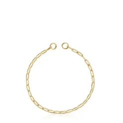 Hold Oval chain Bracelet with 18kt gold plating over silver