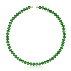 Hold Oval Choker with 18kt gold plating over silver and green quartzite