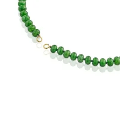 Hold Oval Choker with 18kt gold plating over silver and green quartzite