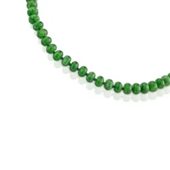 Hold Oval Choker with 18kt gold plating over silver and green quartzite