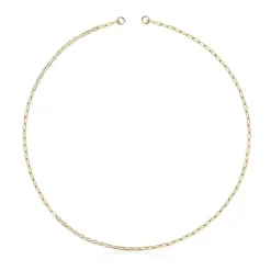 Hold Oval short Necklace with 18kt gold plating over silver