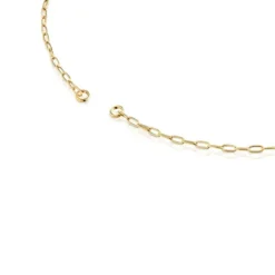 Hold Oval short Necklace with 18kt gold plating over silver