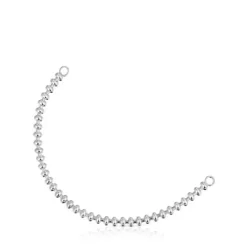 Hold Oval silver chain Bracelet with ball motifs