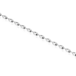 Hold Oval silver chain Bracelet with oval ball motifs