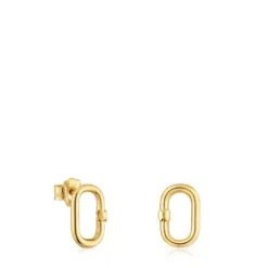 Hold Oval small 12 mm gold Earrings