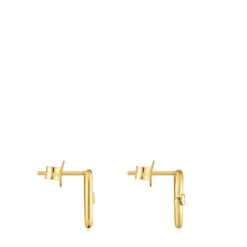 Hold Oval small 12 mm gold Earrings