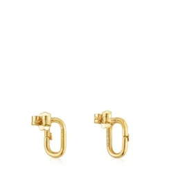Hold Oval small 12 mm gold Earrings