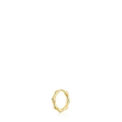 Individual gold hoop Earring with embellishments Basics