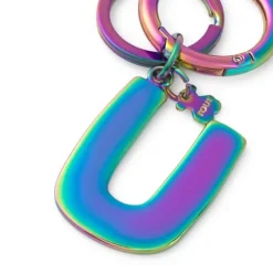 Iridescent Touscedario Letter U Key ring