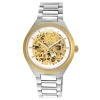 Karat Round Analogue watch in gold-colored IPG steel with a steel wristband