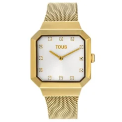Karat Squared Analogue watch with gold-colored IPG steel wristband