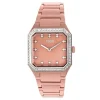 Karat Squared Analogue watch with aluminum strap in rose gold and zirconias