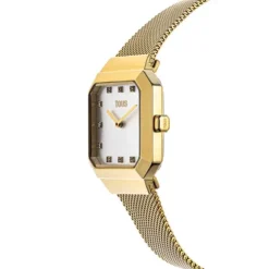 Karat Squared Analogue watch with gold-colored IPG steel wristband