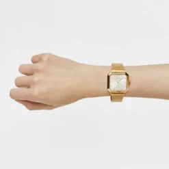 Karat Squared Analogue watch with gold-colored IPG steel wristband